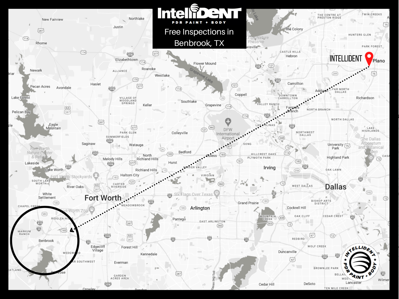 Map of IntelliDent vs Benbrook, Texas