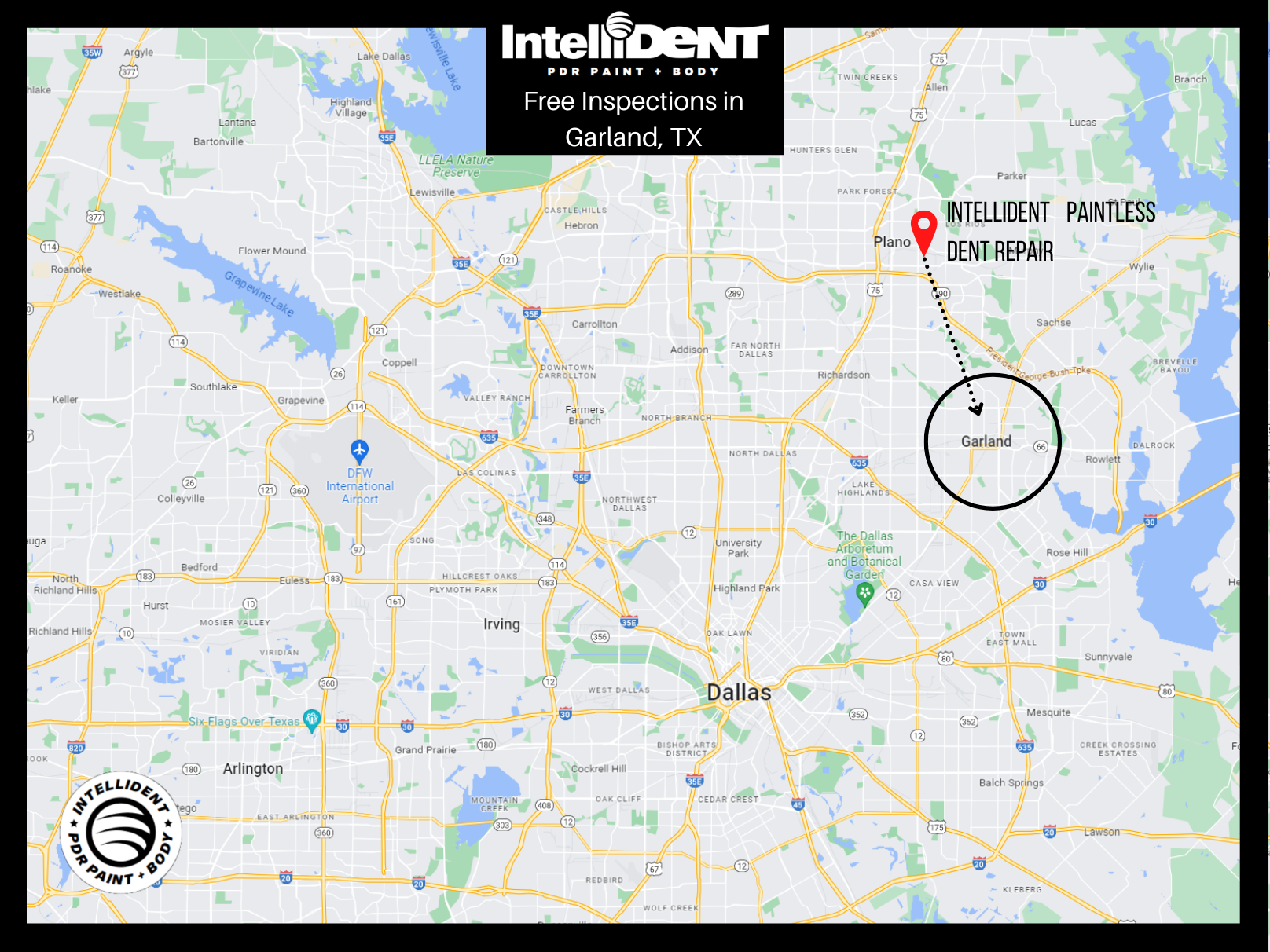 Map of IntelliDent vs Garland, Texas