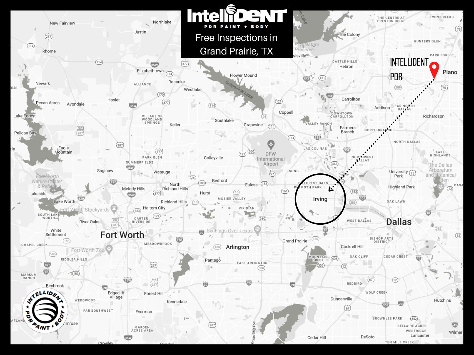 Map of IntelliDent vs Irving, Texas
