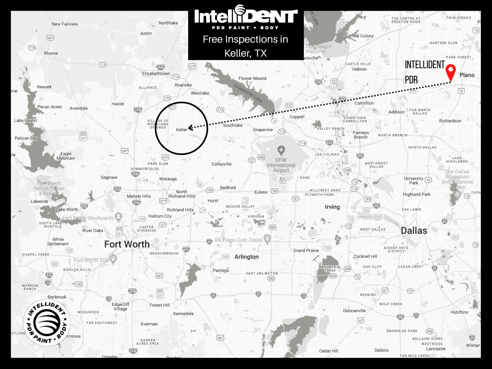 Map of IntelliDent vs Keller, Texas