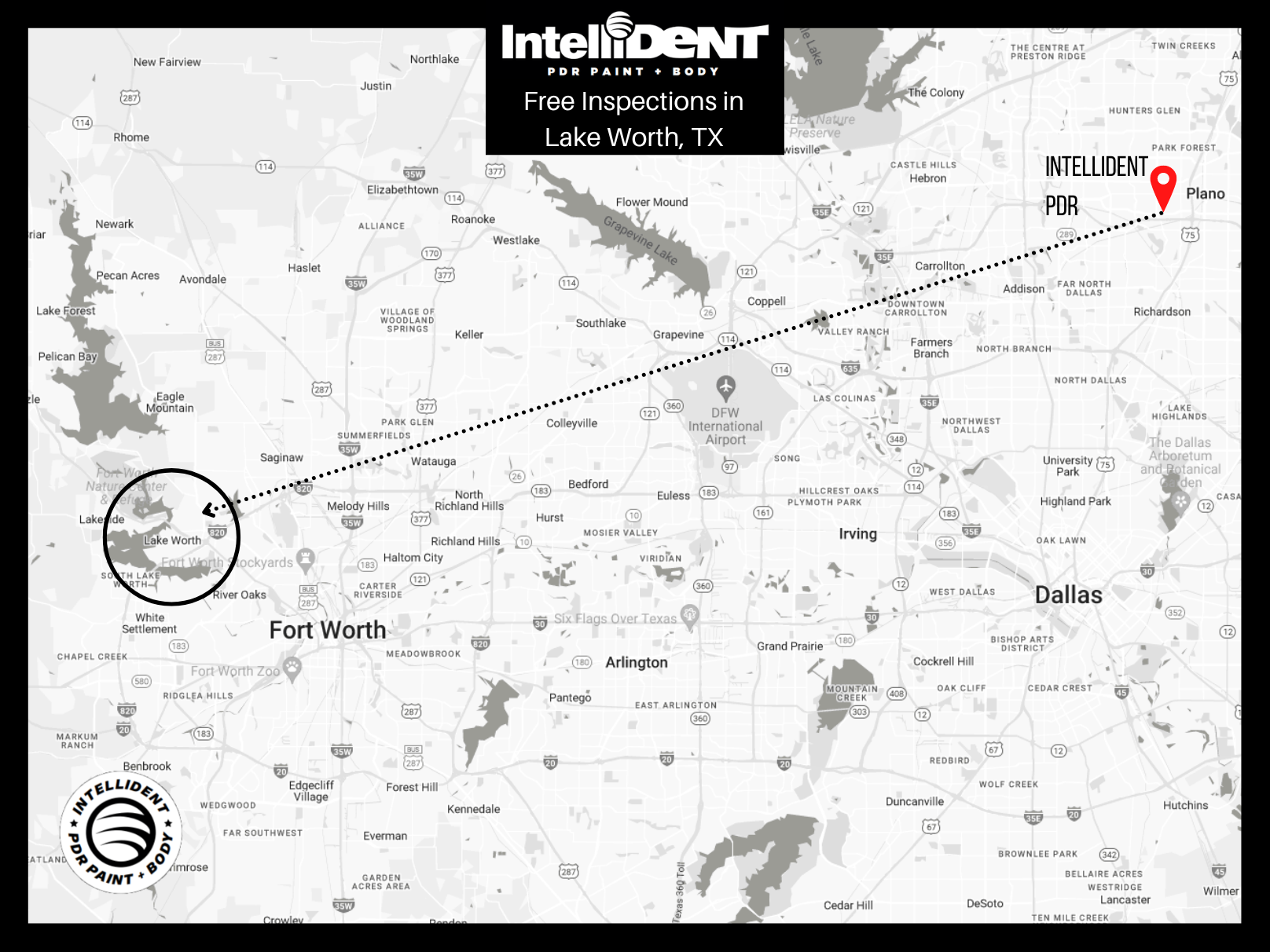 Map of IntelliDent vs Lake Worth, Texas