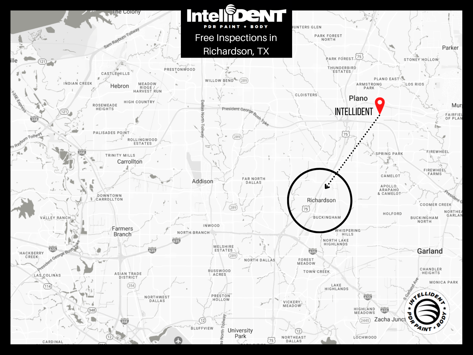 Map of IntelliDent vs Richardson, Texas