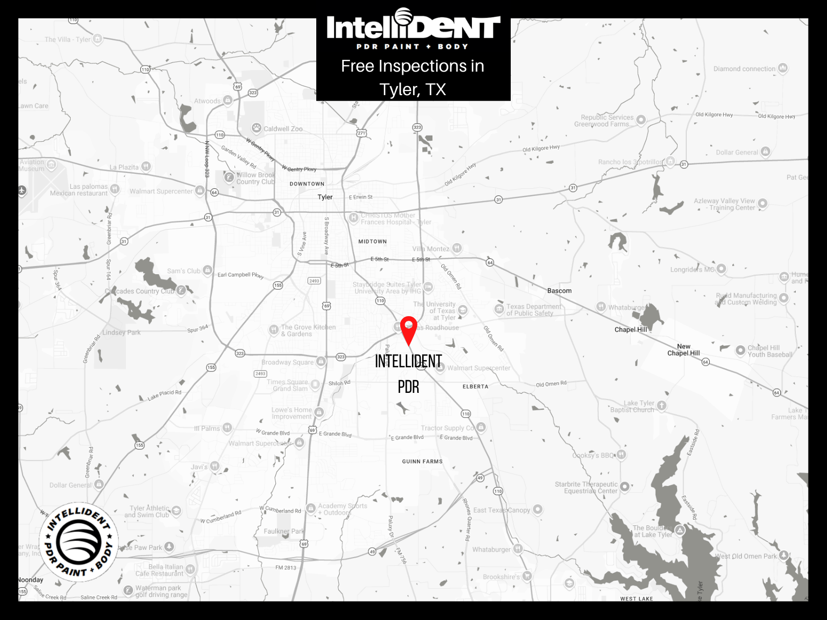 Map of IntelliDent vs Tyler, Texas